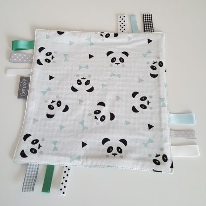 Labeldoekje panda groen - Afbeelding 2