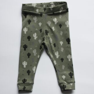 Baby legging army groen met cactussen