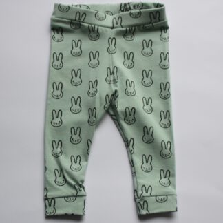 Baby legging vintage groen met konijntjes