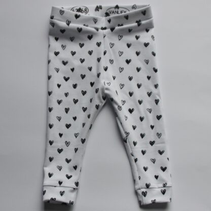 Baby legging wit met hartjes