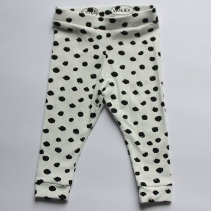 Baby legging wit (offwhite) met stippen