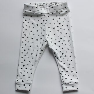 Baby legging wit met driehoekjes