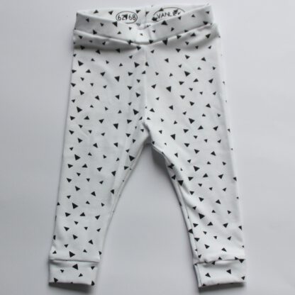Baby legging wit met driehoekjes