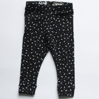Baby legging zwart hagelslag met stip