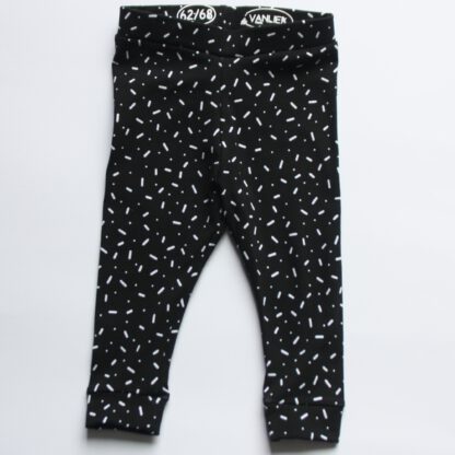 Baby legging zwart hagelslag met stip
