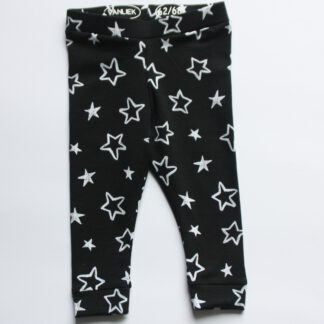 Baby legging zwart met sterren