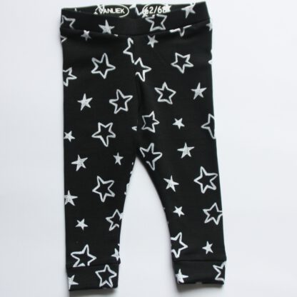 Baby legging zwart met sterren