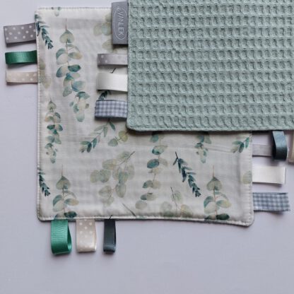 Labeldoekje Eucalyptus met vintage groen